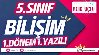 5Sınıf Bilişim Teknolojileri 1Dönem 1Yazılı ✍️Açık Uçlu Sorular � Çıkabilir 😊2024 [upl. by Cormick]