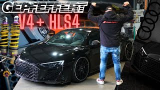 AUDI R8 FACELIFT MIT GEPFEFFERT KW V4 amp HLS4 DROPKIT [upl. by Hammer]