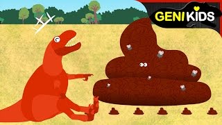 ▶Genikids Dino Movie◀ 1 Funny Dinosaurs in Poop Fight  Dinosaurs Short Cartoon for Kids [upl. by Seyer169]