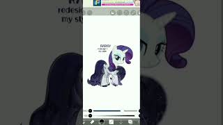 My redesign of rarity from my little pony 🐎 mlp mylittlepony fyp shorts viral [upl. by Enirual987]