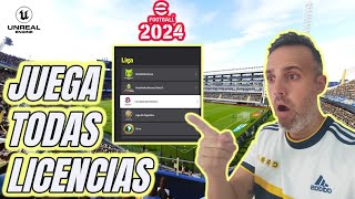 EFOOTBALL 2024 COMO JUGAR CON TODAS LAS LICENCIAS PS4 PS5 PC [upl. by Frieda539]