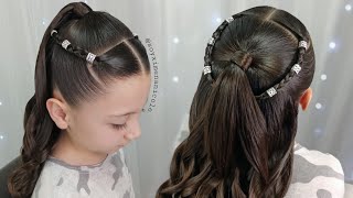 PEINADOS FACILES con TRENZAS LAZO para NIÑAS [upl. by Kallista]