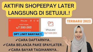 CARA AKTIFKAN SHOPEE PAYLATER TERBARU LANGSUNG DISETUJUI 2022 2023  CARA DAFTAR SPAYLATER [upl. by Gilud]