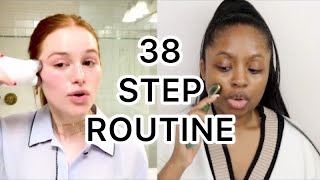 I FOLLOWED MADELAINE PETSCH 38STEP BEAUTY ROUTINE [upl. by Engel]