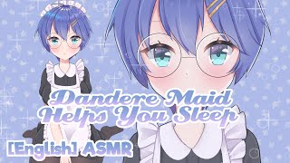 ASMR 💙 Your Dandere Maid Helps You Sleep 💤 BinauralHair Brushing [upl. by Nnelg]