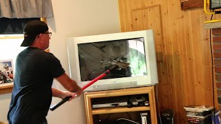 PSYCHO DAD SMASHES TV [upl. by Pearman781]