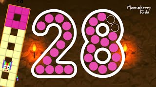 Numberblocks 28 Magic Run  Numberblocks Twenty Eight Adventure  Number Counting Go Explore [upl. by Oilasor825]