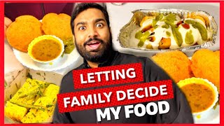 My Family Decides what I Eat for 24 Hour Food Challenge  Veggie Paaji [upl. by Udelle163]