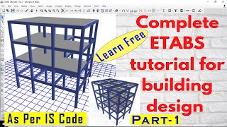 ETABS Tutorial For Building Design Part 1  Modeling Of Building  ETABS Tutorial For Beginners [upl. by Virginie760]