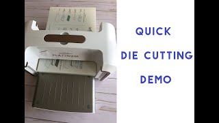 HOW TO DIE CUT using Spellbinders Platinum machine QUICK DEMO [upl. by Leahcimdivad]