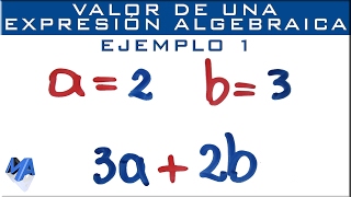 Valor numérico de expresiones algebraicas  Ejemplo 1 [upl. by Neliac]