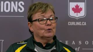 2017 Scotties Tournament Of Hearts  Media Scrum  Draw 15 [upl. by Iztim]