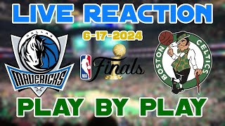 Mavericks Vs Celtics 2024 NBA Finals Live Reaction Game 5 [upl. by Nemajneb544]