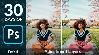 How to Use Adjustment Layers in Photoshop  Day 4 [upl. by Anyehs995]