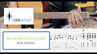 REDEMPTION SONG  Rockschool Acoustic Guitar Grade 1  Demo amp Backing Track [upl. by Erret]