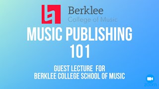 What is music publishing  Guest Lecture at Berklee College of Music [upl. by Hallee221]