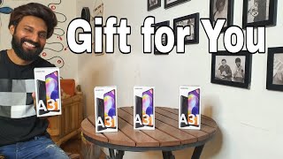 Samsung Galaxy A31 Unboxing amp Second look sAmoled Display  5000 mAh  Giveaway [upl. by Kelvin]