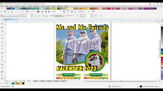 Tutorial Coreldraw X7 Cara cepat membuat kalender 2023 mudah dan cepat [upl. by Donia381]