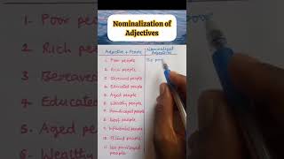 Nominalization of Adjectives [upl. by Ydospahr]