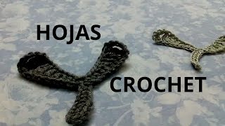 HOJA en tejido crochet o ganchillo N° 6 tutorial paso a paso Moda a Crochet [upl. by Landy]