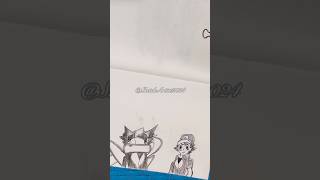 Ash amp Greninja From Pokemon drawing animedrawing mangadrawing ytshorts shorts art [upl. by Eremihc]