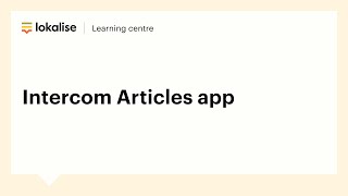 Intercom Articles app [upl. by Noach10]