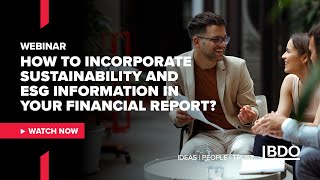 IFRS Webinar  How to incorporate sustainability and ESG information in your financial report [upl. by Raynor]