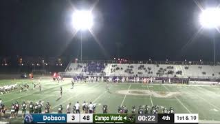 Dobson vs Campo Verde V Football [upl. by Laurene]