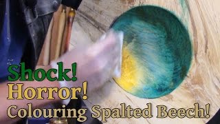 73 Colouring a Spalted Beech Wood turning Project [upl. by Ariuqahs180]