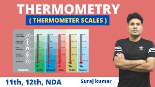 Thermometer scales  fahrenheit kelvin Celsius Rankine and Reaumur nda 11th12th by suraj kumar [upl. by Doowron681]