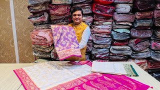 Banarasi sareesilk saree showroom in gujratbest saree showroom in ahmedabadwedding saree store [upl. by Mehalek962]