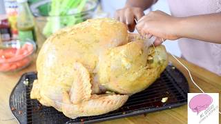 How to Truss a Turkey Making a Perfect Moist Well Seasoned Turkey Series [upl. by Newmann]