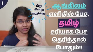 Lesson 1  ஆங்கிலம் எளிதில் பேச தமிழ் சரியாக பேச தெரிந்தால் போதும் Spoken English in Tamil  Tips [upl. by Albright]