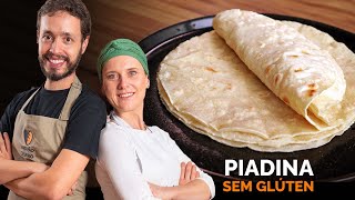 PIADINA SEM GLÚTEN  Receita rápida da Vivi Lavratti [upl. by Wilone]