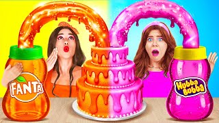 1000 LAYERS OF FOOD CHALLENGE  Crazy Drinks amp Food Recipe by 123 GO [upl. by Edyak]