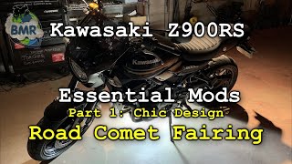 Essential Mods for the Kawasaki Z900RS Part 1 Chic Design Road Comet Fairing [upl. by Adihsaar]