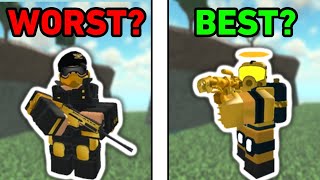 RANKING EVERY GOLDEN SKIN UPDATED  Tower Defense Simulator Roblox [upl. by Jamilla435]