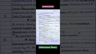 Utilitarianism Theory Jurisprudence LLB BALLB JUDICIARY [upl. by Sarita914]