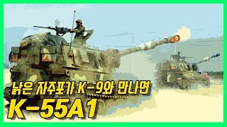 최강의 한국 자주포 K9에 가려진 비운의 무기  K55A1 [upl. by Hanah]