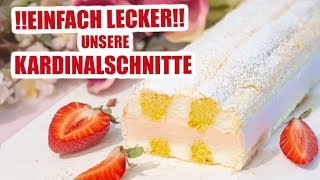 KARDINALSCHNITTE REZEPT KARDINALSCHNITTE richtig backen [upl. by Nnod785]