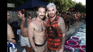 Adam Lambert at a pool party at Fire island on July 5 [upl. by Htiek]