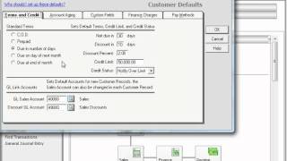 Peachtree Tutorial Setting Customer Defaults Sage Training Lesson 22 [upl. by Girand]