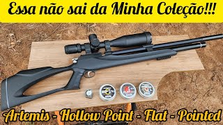 ESSA NÃO SAI DA MINHA COLEÇÃO M25 THUNDER BLACK TESTES CHUMBOS ARTEMIS HOLLOW POINT POINTED E FLAT [upl. by Karas]