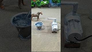 Mini tractor project mini motor water pump project horse video  278 [upl. by Addy820]