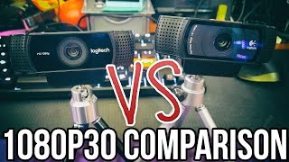 Logitech C922 vs C920 Webcam Comparison 1080p 30 FPS  Pro Stream Webcam [upl. by Llerref328]