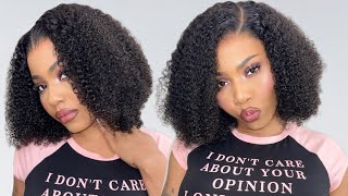 Max Part 10x7 Glueless Afro Curly Wig Frontal Look Ft Domiso Hair [upl. by Lasko]