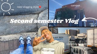 Vlog Going back to resfirst few days of the second semester shots of our campus  CUT student [upl. by Oeramed935]