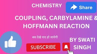 CHEMISTRYCOUPLING CARBYLAMINE AND HOFFMANN BROMAMIDE DEGRADATION REACTIONBY SWATI SINGH [upl. by Amathiste]