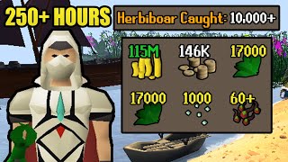 I caught over 10000 herbiboar for this  UIM Collection Log Completionist 30 OSRS [upl. by Haral]