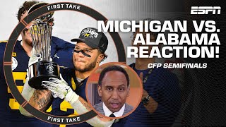 Michigan showed me something they are a special team  Stephen A on CFP win  First Take [upl. by Esinev]